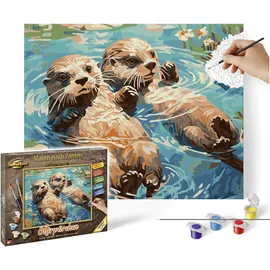 Schipper Otterpärchen Malen nach Zahlen 24 St. 24 x 30 cm
