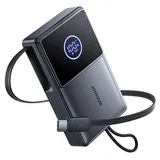 Joyroom JR-PR1 10000mAh 22.5W Powerbank mit integriertem einziehbarem USB-C-Kabel - Schwarz