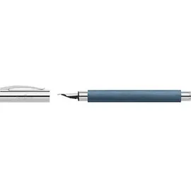 Faber-Castell Ambition Edelharz Patronenfüller blau/silber M (mittel),