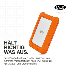 LaCie Rugged 4 TB USB 3.0 orange/silber STFR4000800