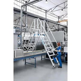 ZARGES LM-Überstieg 45° 8 Stufen, 800 mm breit, Höhe 1.600 mm