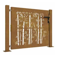 vidaXL Gartentor 105 x 80 cm Braun/Bambus