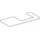 Geberit Waschtisch-Platte One 105x3x47cm, w/lack. hochgl., Ausschn re