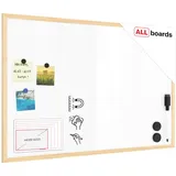ALLboards Whiteboard mit Naturholzrahmen 90x60cm