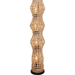 Eco-Light Stehlampe Capella Rattan & Geflecht Braun