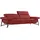 Egoitaliano 2,5-Sitzer Anais, Designsofa mit erstklassigem Sitzkomfort, Fußfarbe schattengrau, Kopfteil verstellbar, 232 cm, Luxus-Microfaser Lederoptik, marsala rot