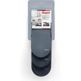 Rayen Schuh-Organizer | 3 Einheiten | rutschfeste Oberfläche | Maße: 9,8 x 2,5 x 25,9 x 12,7 x 9,9 cm | Grau