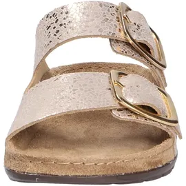 ROHDE Damen Pantolette Leder Schnalle Muster schimmernd Rodigo-D 5857, Größe:37 EU,