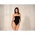 Magic Bodyfashion Shaping-Body MAGIC BODYFASHION "Bandeau Thong Body", Damen, Gr. L, N-Gr, schwarz, Obermaterial: 92% Polyamid, 8% Elasthan, unifarben, eng, ohne Ausschnitt, Bodys, Silikonrand an der Oberseite verhindert das Ausrollen