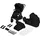 lionelo Mika Plus 2-in-1 Buggy 0-48 Monate (22kg), XXL-Verdeck mit UPF50+, 3-stufige Verstellung des Elterngriffs - Black Onyx - Schwarz