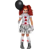 Fun World Kostüm Penny Vice Clown, Das IT-Girl unter den Horrorclown-Kostümen! grau 86-92