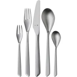Besteck-Set WMF "Neo", grau (edelstahl), 30 tlg., Cromargan Edelstahl Rostfrei, Essbesteck-Sets, ergonomisch, Cromargan protect