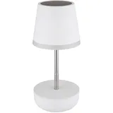 GLOBO Solarleuchte Edelstahl H 25 cm verstellbar weiß