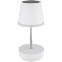 GLOBO Solarleuchte Edelstahl H 25 cm verstellbar weiß
