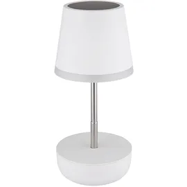 GLOBO Solarleuchte Edelstahl H 25 cm verstellbar weiß