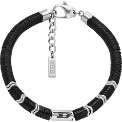 Diesel Armband Farbstein, Edelstahl schwarz Herren 