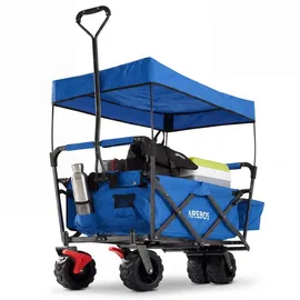 Arebos Bollerwagen faltbar blau