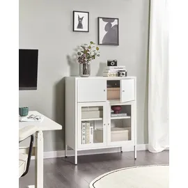 Beliani Vitrine ESHOLT 80 x 40 x 102 cm Weiß