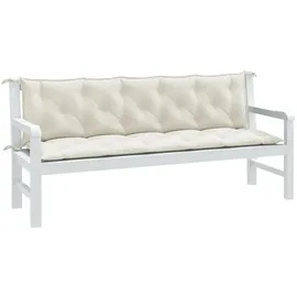 vidaXL Gartenbankauflage 180 x 50 x 7 cm melange creme 2 St.