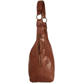 Samantha look Shopper echt Leder, Made in Italy braun