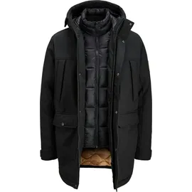 JACK & JONES Herren Softshell Parka - Black, M