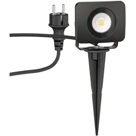 ledscom.de LED Gartenstrahler Aluminium 7,7 cm spritzwassergeschützt 9,46 W schwarz
