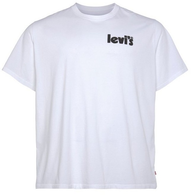 Levi's® Plus Rundhalsshirt BIG SS RELAXED FIT TEE mit Logoprint weiß XL