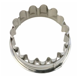 STÄDTER Ausstechform Linzer Welser-Ringerl Außenring, Edelstahl silberfarben