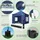 VOUNOT Faltpavillon 3 x 3 m inkl. 4 Seitenteile Blau