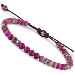 BENAVA Armband Yoga Armband – Jaspis Edelstein Perlen mit Infinity Perlen, Handgemacht rosa