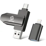 JSL JDTDC 256GB iPhone-Stick-Bilder USB-C-Stick-Für-iPhone-Backup-Speicher Android iPad-Fotos-sichern Lightning Flash Drive Für Fotos & Videos Laufwerk Ubertragen Computer PC