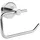 Tesa SMOOZ Toilettenpapierhalter, verchromt - WC-Rollenhalter zur Wandbefestigung ohne Bohren, inkl. Klebelösung - 140mm x 100mm x 50mm