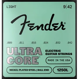 Fender 1250 Ultracore Gitarrensaiten, vernickelter Stahl, Kugelende, 1250L Spuren .009-.042, (6)