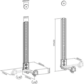 Maclean Brackets Universal Soundbar Halterung bis 15kg Lautsprecherhalterung für die Montage unter oder über TV