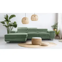 ax living Eckcouch Cord 2-Sitzer Salbeigrün