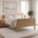 Homestyle4u Komfortbett 120 x 200 cm Braun/Weiß