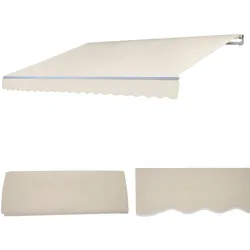 Ersatz-Bezug für Markise H792, Gelenkarmmarkise Ersatzbezug Sonnenschutz, 5x3m ~ Acryl creme