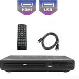 KCR DVD-Player für TV, DVD/CD / MP3 mit USB-Anschluss, HDMI- und AV-Ausgang (HDMI- und AV-Kabel enthalten), Fernbedienung, Region Free