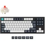Keychron Q3 Max Kabellose mechanische Tastatur, QMK/VIA Programmierbare Vollmetalltastatur Deutsches DE-ISO TKL Layout Bluetooth/Kabelgebunden RGB mit Hot-swap-fähigem Gateron Jupiter Roter Schalter