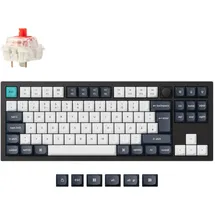 Keychron Q3 Max Kabellose mechanische Tastatur, QMK/VIA Programmierbare Vollmetalltastatur Deutsches DE-ISO TKL Layout Bluetooth/Kabelgebunden RGB mit Hot-swap-fähigem Gateron Jupiter Roter Schalter