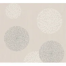 A.S. Création Vliestapete 10,05 m x 0,53 m mit abstraktem Blumendesign - Beige, Metallic - florale Tapete - 937912