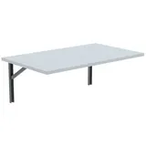 AKKE Klapptisch, Wandklapptisch Wandtisch Küchentisch Schreibtisch Hängetisch 2mm PVC grau 50 cm x 70 cm