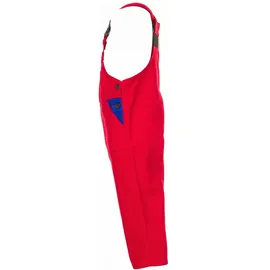 Planam Kinder-Latzhose Rot/Kornblau, Größe 110/116