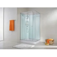 Komplettdusche SCHULTE Ibiza Anschlag links 80 x 120 x 204 cm alufarben