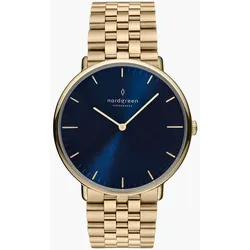NORDGREEN - NATIVE - blaues Zifferblatt - 5 link steel / 32 MM
