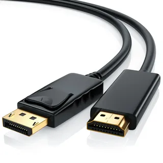 CSL DisplayPort zu HDMI Audio- & Video-Kabel, DP Monitor Kabel mit Audioübertragung - 3m