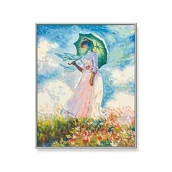 “Frau mit Sonnenschirm” nach Claude Monet (1840-1926) Malen nach Zahlen
