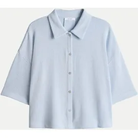 Opus Damen Blusen/Hemden | Jerseyshirt in feiner Strickoptik Blau 36