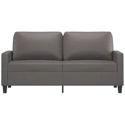 vidaXL 2-Sitzer-Sofa Grau 140 cm Kunstleder