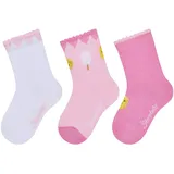 Sterntaler Baby Socken 3er Pack Eis am Stiel – Baby- und Kinder-Socken im 3er Pack mit Umschlag, Innenfrottee, Herz- & Eis-am-Stiel-Motive, Weiß, Größe 34 - 34